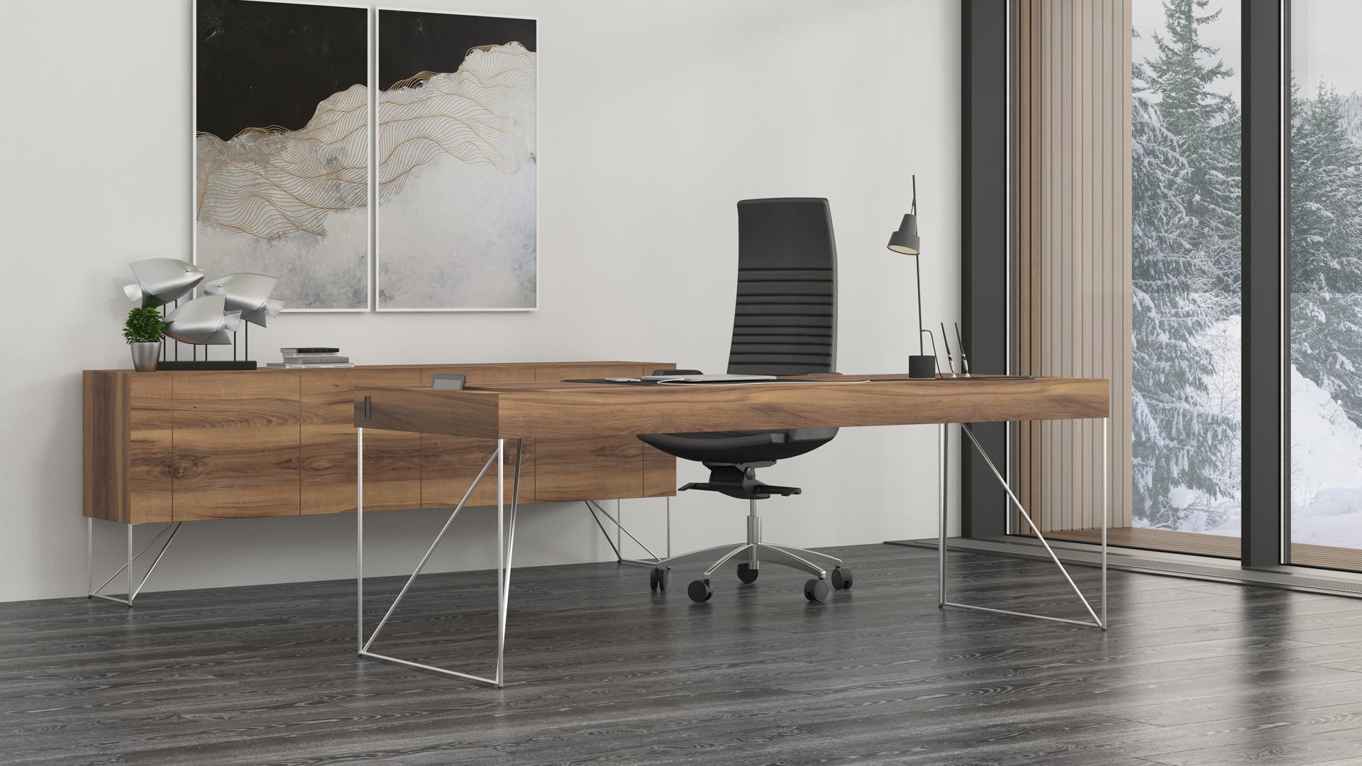 Vadītāja galds AIR Executive, AA - ozola finieris, A - Melns